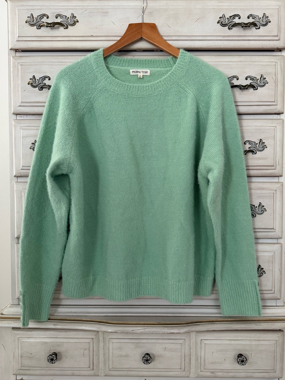 Vici Pale Green Eyelash Sweater